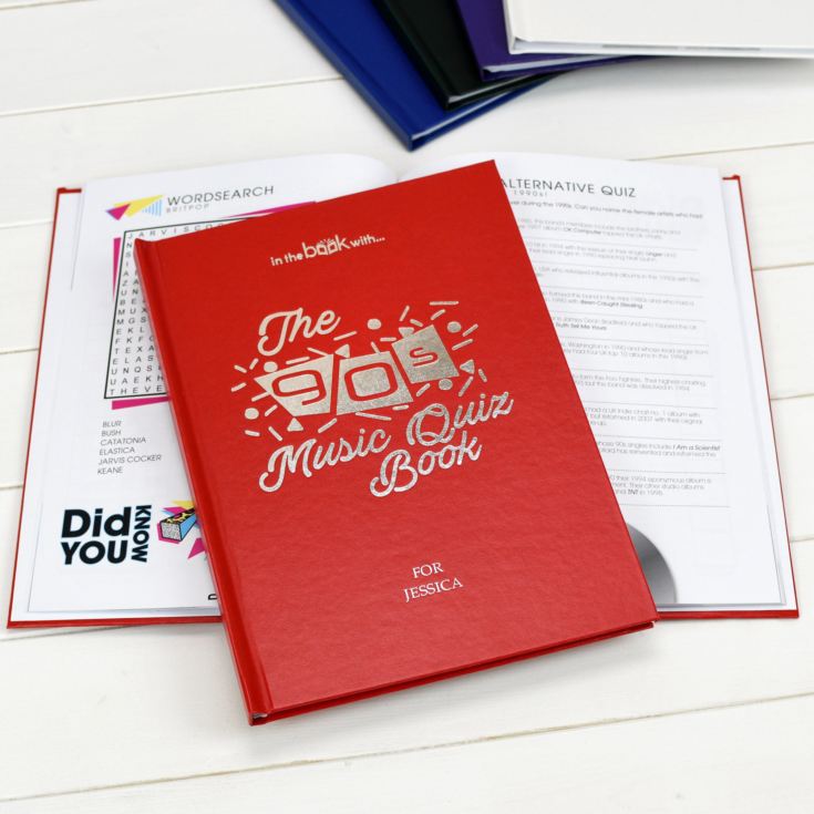 Personalised 1990s Music Quiz Book product image