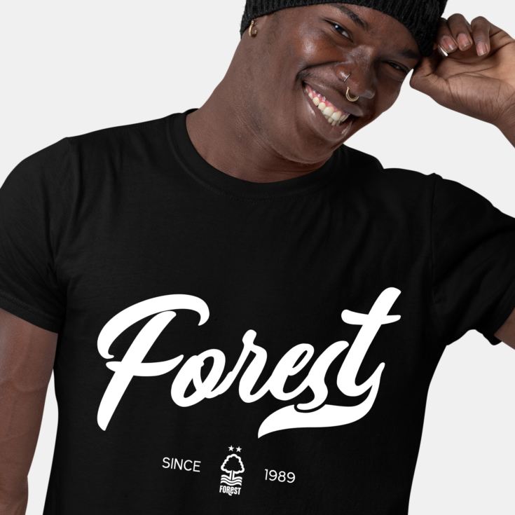 Nottingham Forest FC Rubber Print Men's T-Shirt - Black product image