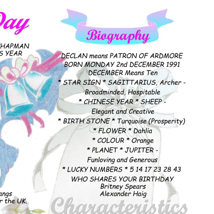 9th Anniversary (Pottery) Wedding Day Chart Framed Print product image