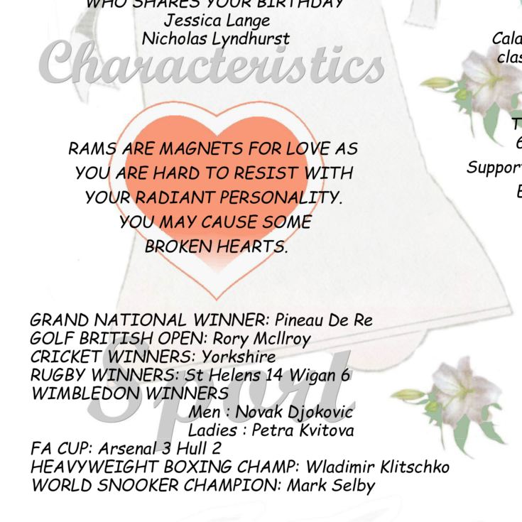 9th Anniversary (Pottery) Wedding Day Chart Framed Print product image
