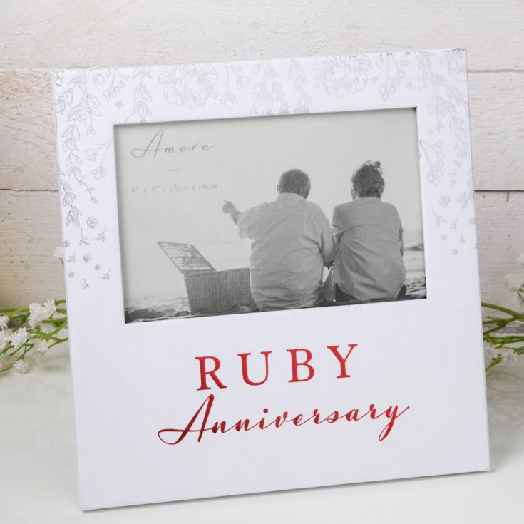 Amore Paperwrap Photo Frame Ruby Anniversary 6" x 4" product image