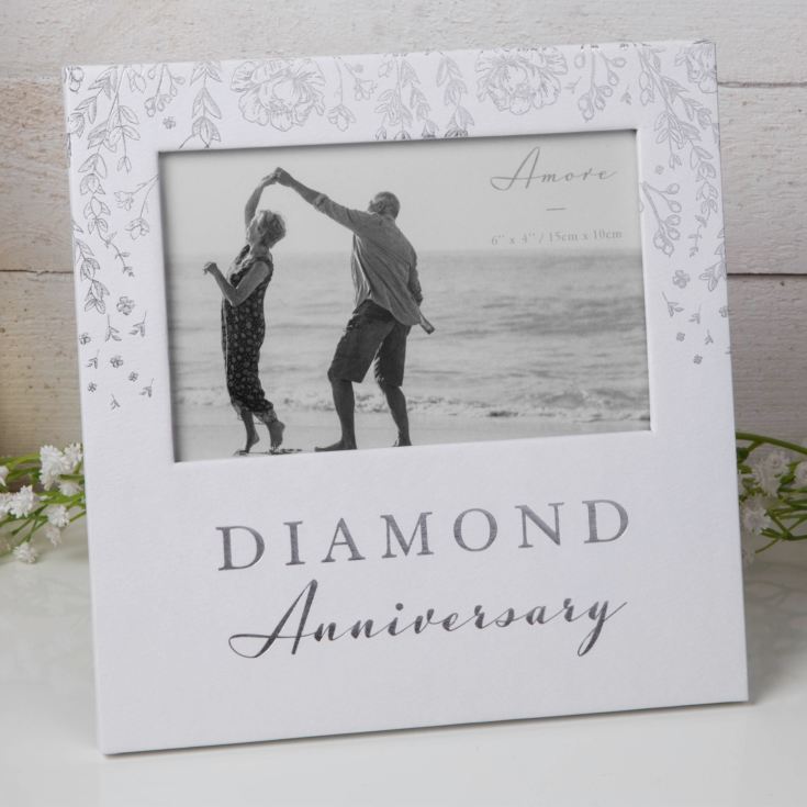 6" x 4" - AMORE BY JULIANA® Photo Frame- Diamond Anniversary product image