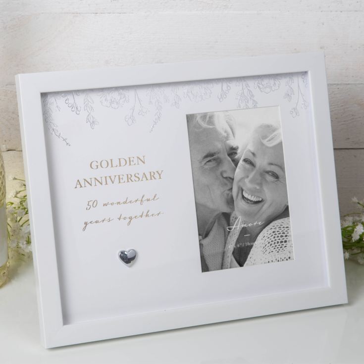4" x 6" - AMORE BY JULIANA® Anniversary Photo Frame - 50 product image