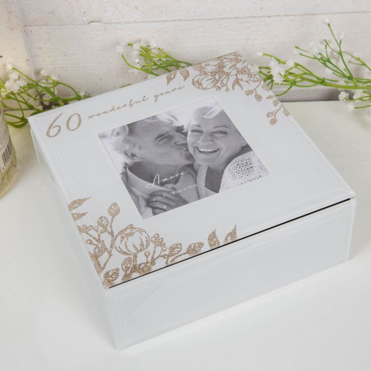 Amore 60 Wonderful Years Glass Trinket Box product image