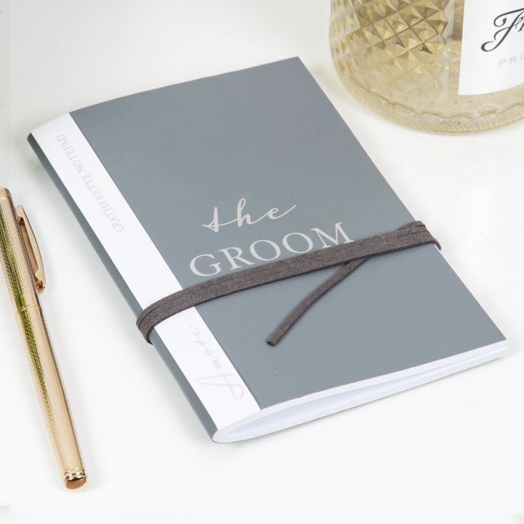 AMORE BY JULIANA® Leatherette The Groom A6 Notebook product image