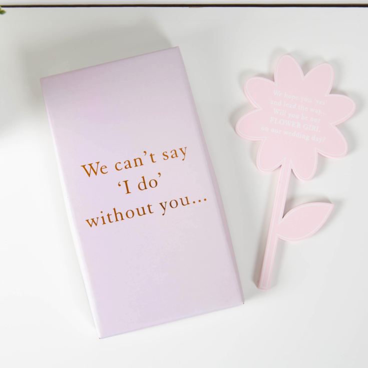 Amore Flower Shaped Plaque "Will You Be My Flower Girl?" product image