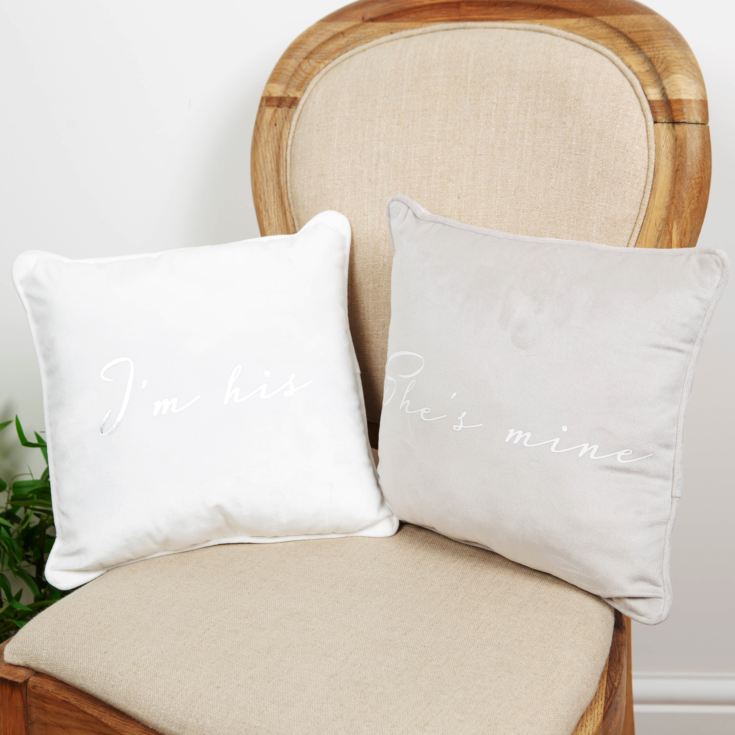 Amore Cushions Set of 2 "I'm His" & "She's Mine" product image