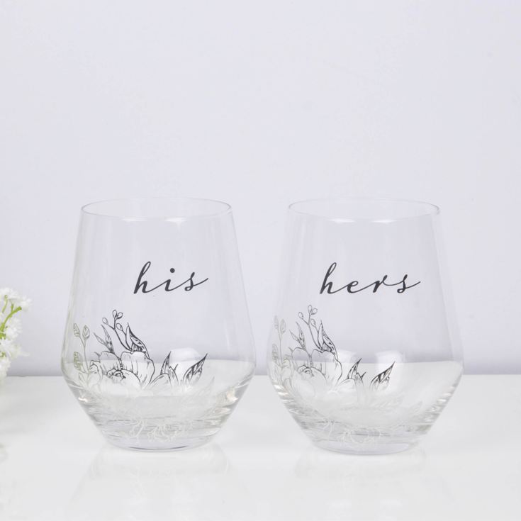 AMORE BY JULIANA® Luxury Stemless Wine Glass Set- His & Hers product image