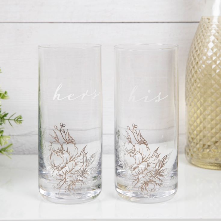 AMORE BY JULIANA® Luxury Highball Glass Set - His & Hers product image