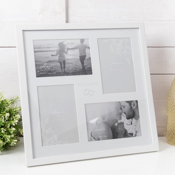 Amore Large Multi Aperture Photo Frame - Engaged product image