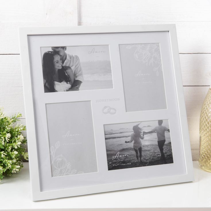 Amore Large Multi Aperture Photo Frame - Honeymoon product image