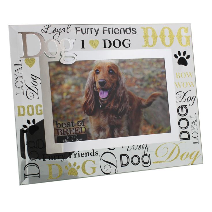 Best of Breed Glass Photo Frame 3D Words 6" x 4" Dog product image