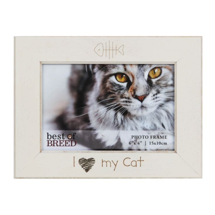 Best of Breed Ivory Photo Frame 'I Love My Cat' 6" x 4" product image