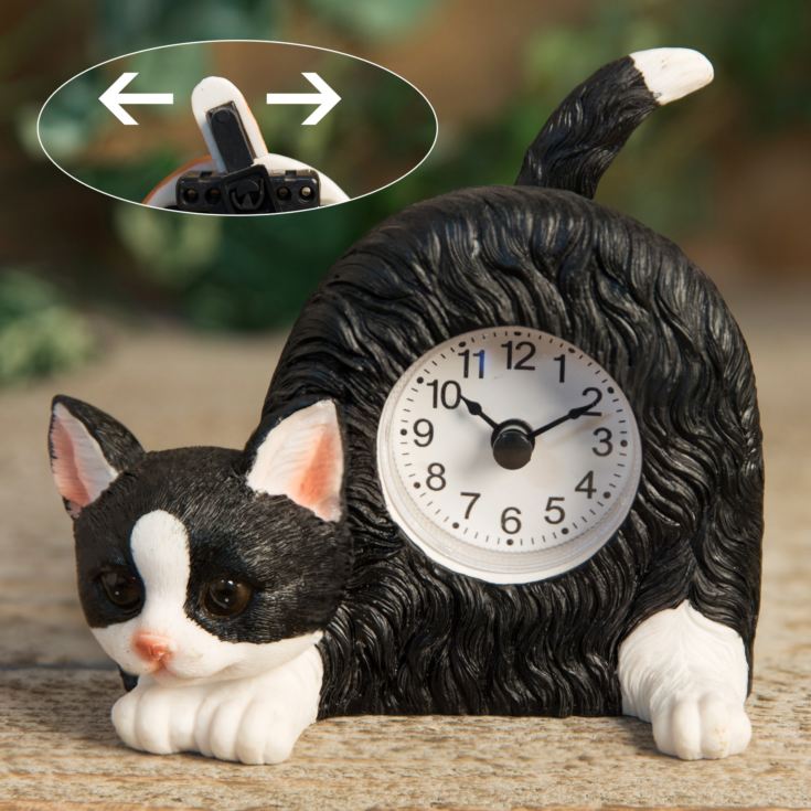 Best of Breed - Black & White Cat Mantel Clock product image