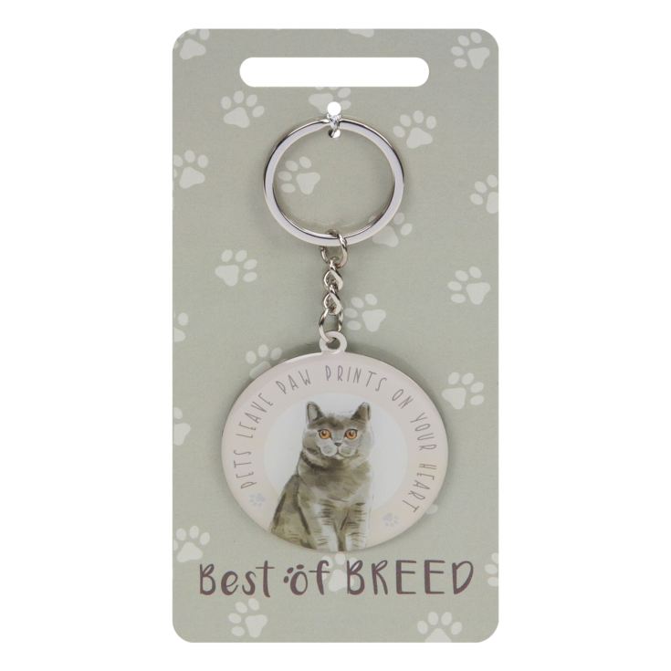 Best of Breed Keyring - Grey Cat product image