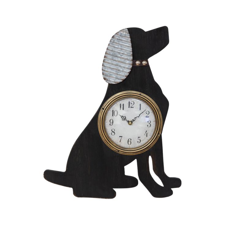 Wooden Dog Shaped Wall Clock - 50cm product image