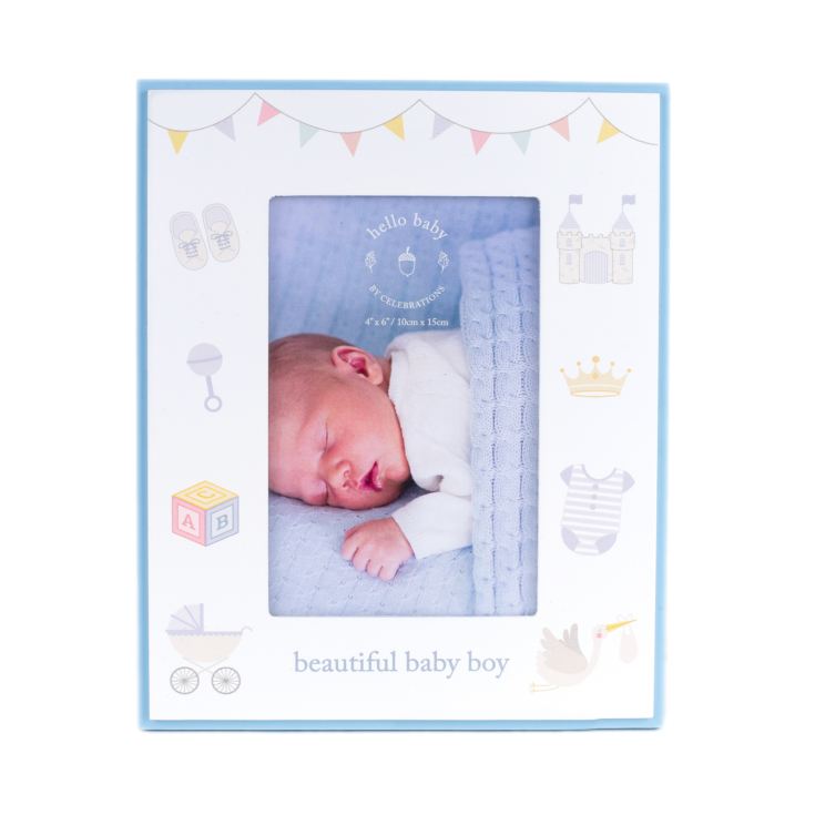 Hello Baby Bunting Frame 4" x 6" Baby Boy product image