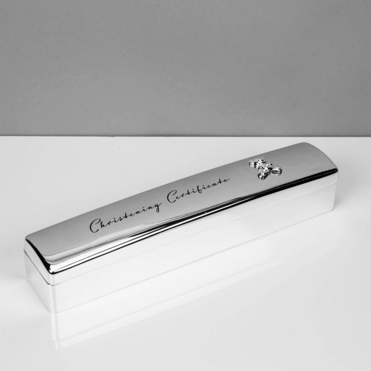 Bambino Silver Plated Christening Certificate Holder The Gift Experience