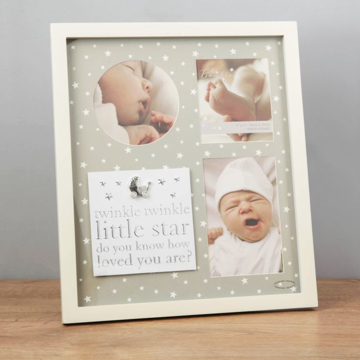 Bambino Triple Aperture Twinkle Little Star Photo Frame product image