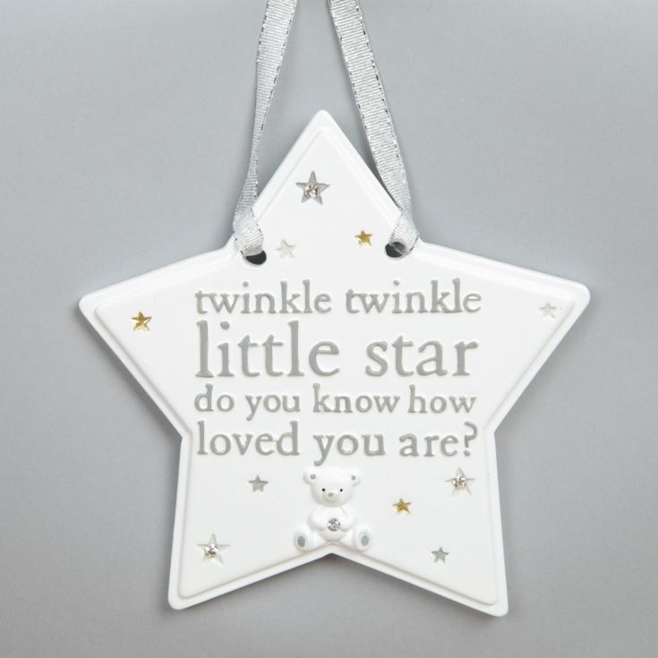 Bambino Resin Hanging Little Star Plaque " Twinkle Twinkle " product image