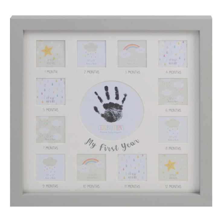 Celebrations Multi Aperture Frame Grey w/ Ink Pad product image