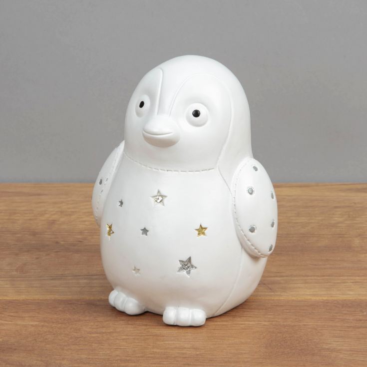 Bambino White Resin Money Box - Penguin product image