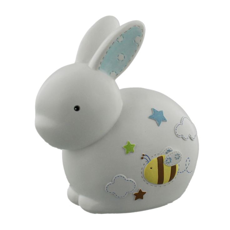 'Petit Cheri' Collection Resin Money Bank Blue Rabbit product image