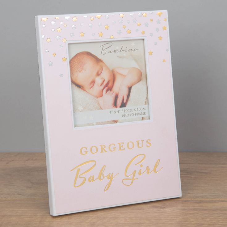 Bambino Paperwrap Photo Frame 4" x 4" Baby Girl product image