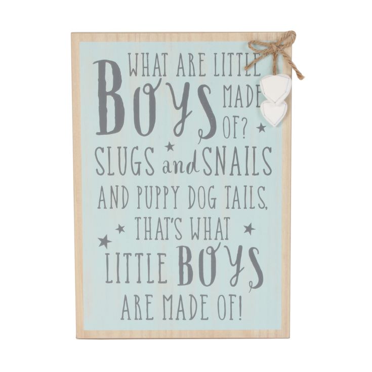 Petit Cheri 'Boys Are Made Of' Wall Plaque product image