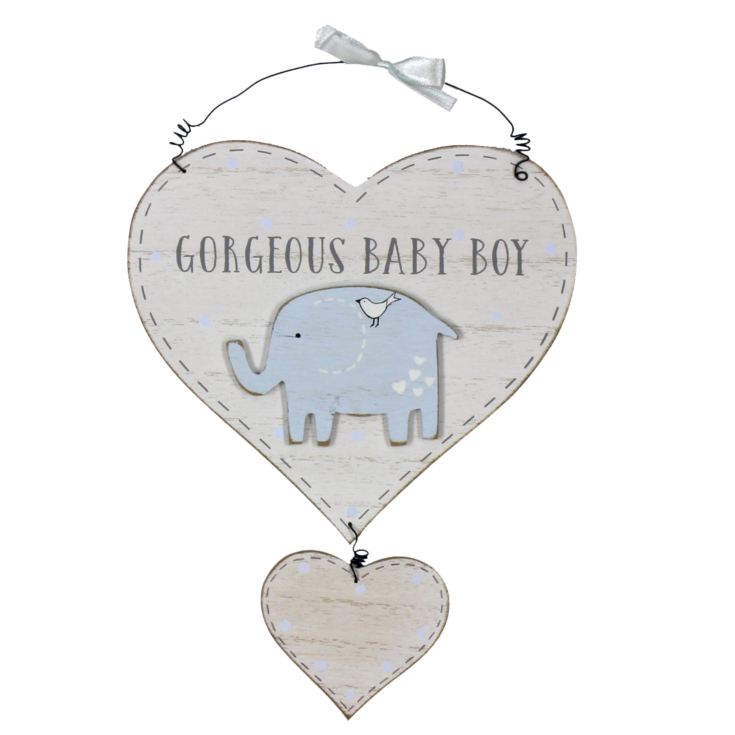 Petit Cheri Gorgeous Baby Boy Heart Plaque product image