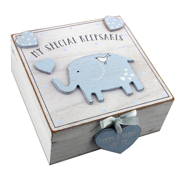 'Petit Cheri' My Special Keepsake Box 16cm x 16cm - Blue product image