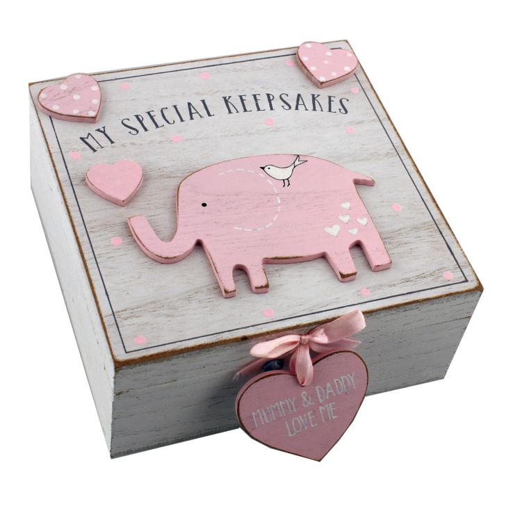 'Petit Cheri' My Special Keepsake Box 16cm x 16cm - Pink product image