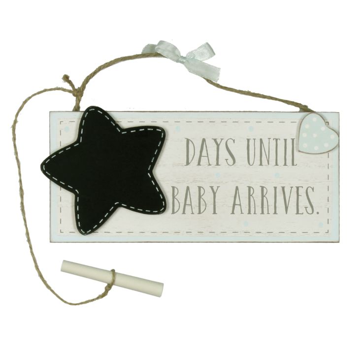 Petit Cheri Blue Waiting For Baby Chalkboard product image