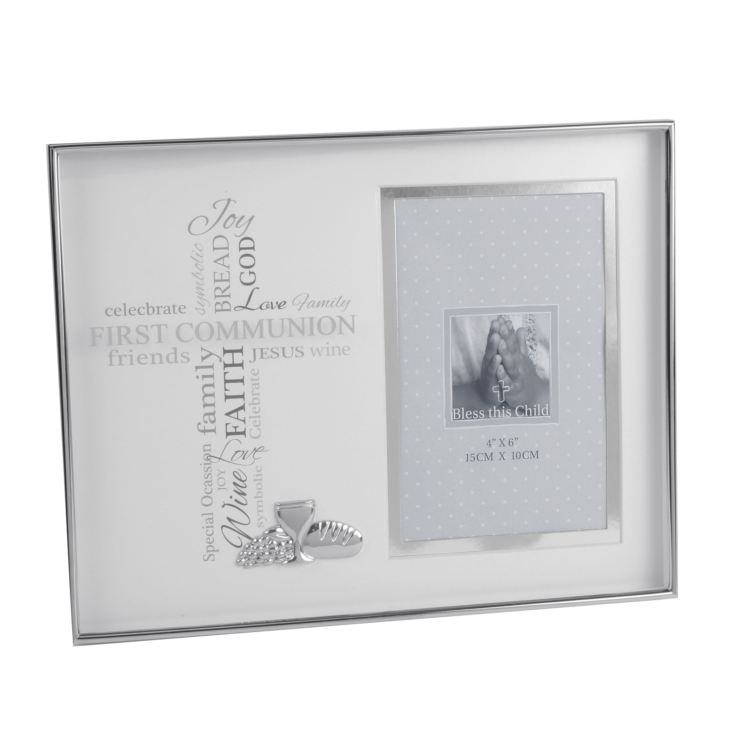 4" x 6" - Nickel Plated Photo Frame - Communion product image