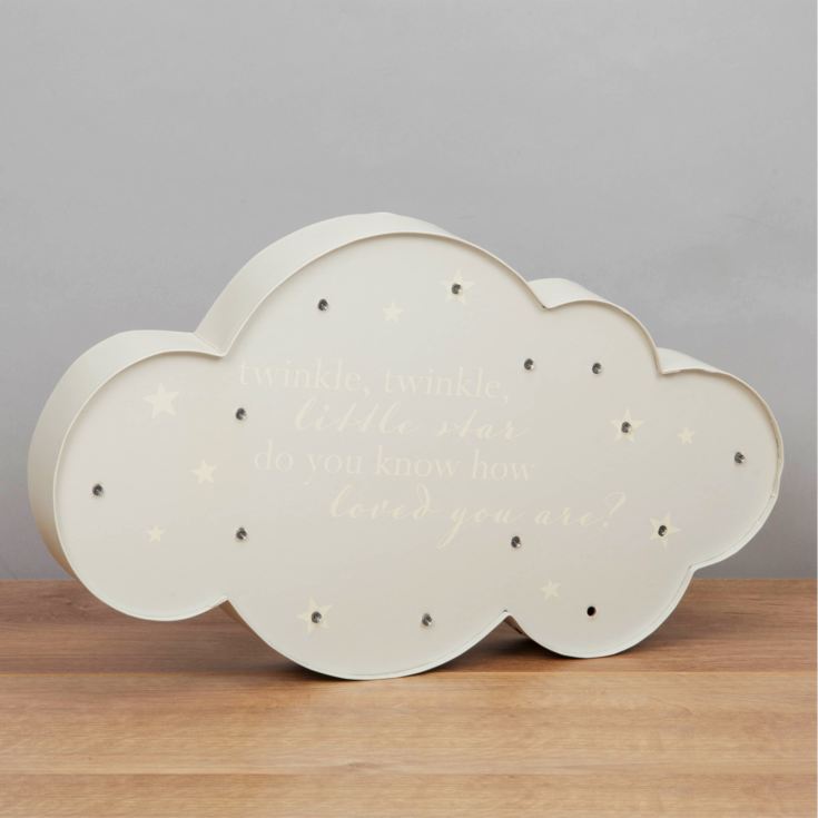 Bambino Cloud Shaped Light Up Wall Art - Twinkle product image