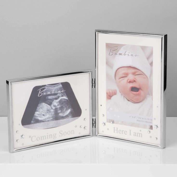 Bambino Silver effect  Double Scan Frame  - 'Here I Am' product image