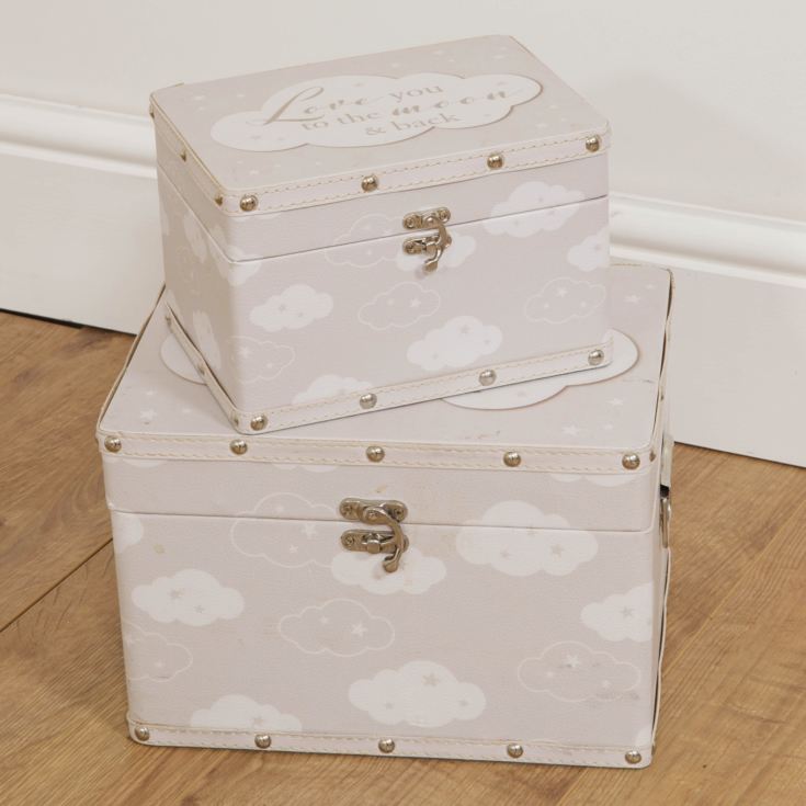 Bambino Set of 2 Luggage Boxes - Love You To The Moon & Back product image