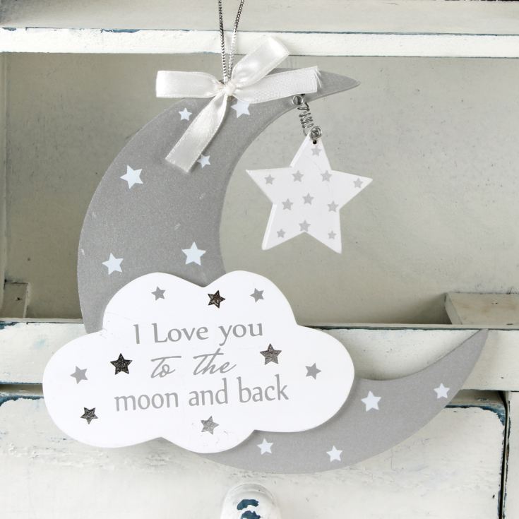 Twinkle Twinkle Moon & Star Hanging Plaque product image