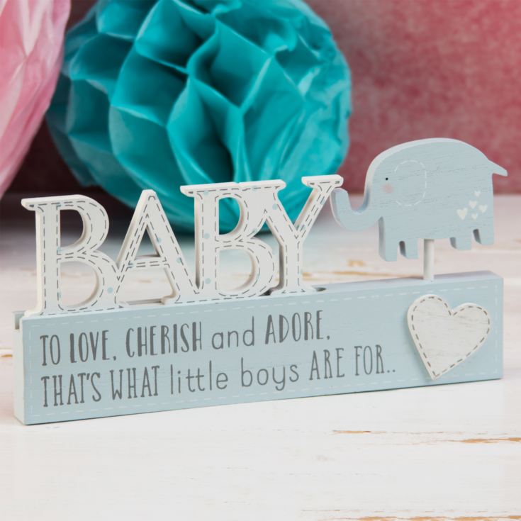Petit Cheri Mantel Plaque - Baby Boy product image