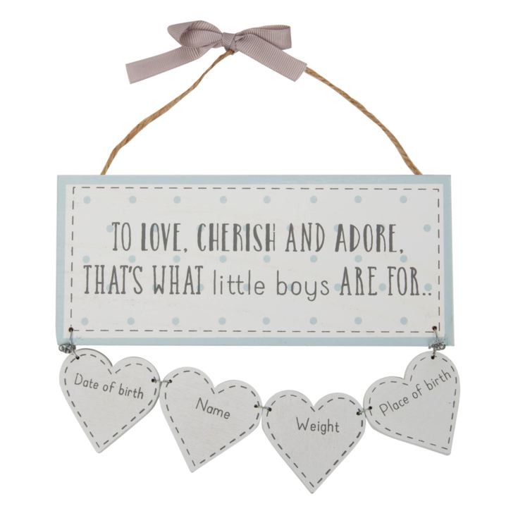 'Petit Cheri' Personalised Little Boy Plaque "To Love..." product image