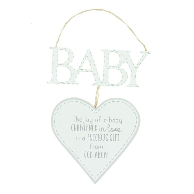 'Petit Cheri' Christening Heart Plaque Cutout Letters "Baby" product image