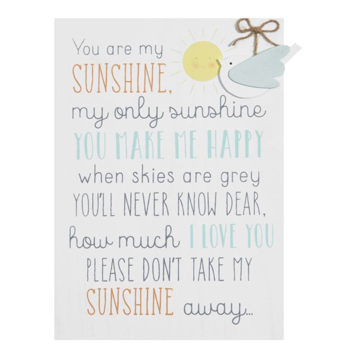 Petit Cheri You Are My Sunshine Large A3 Plaque product image