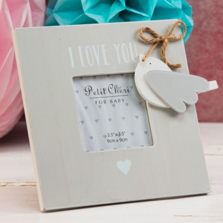 3.5" x 3.5" - Petit Cheri Bird - I Love You Frame product image