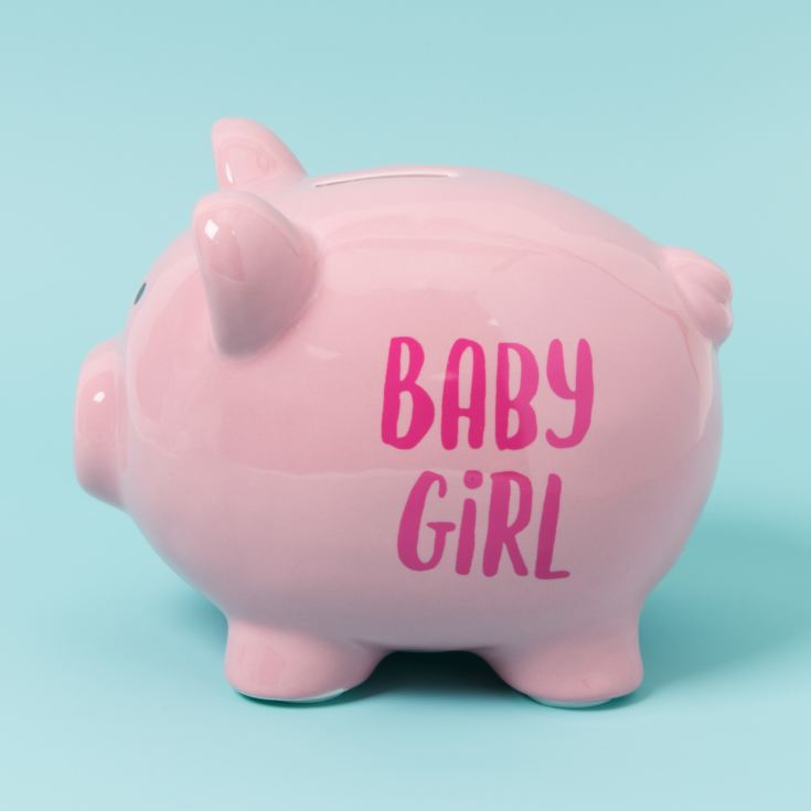 'Pennies & Dreams' Ceramic Pig Money Bank - Baby Girl product image