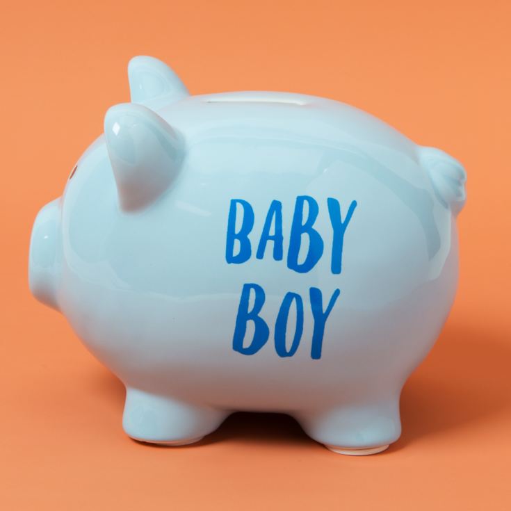 'Pennies & Dreams' Ceramic Pig Money Bank Baby Boy 