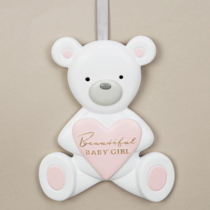 Bambino Resin Relief Teddy Bear Plaque - Beautiful Girl product image