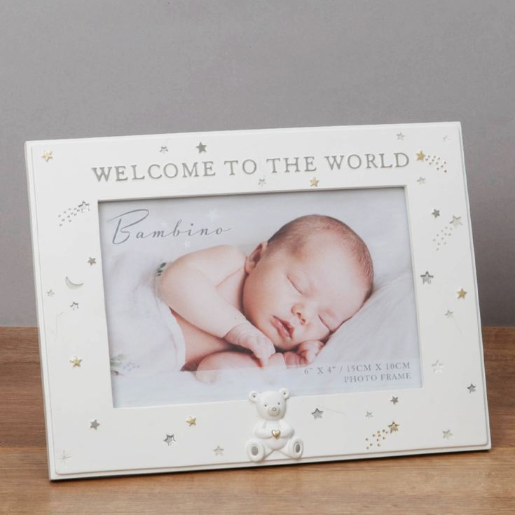 6" x 4" - Bambino Resin Welcome to the World Photo Frame product image