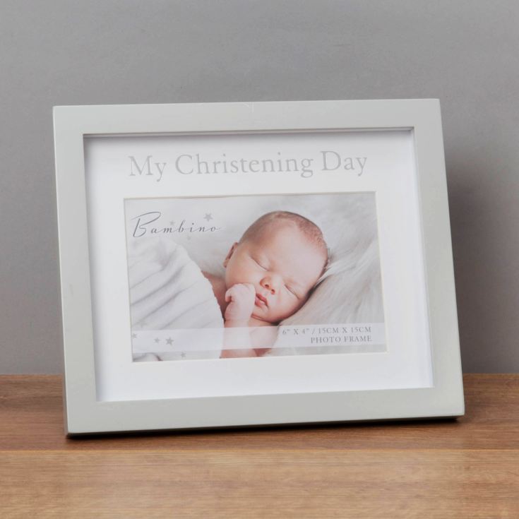 Bambino My Christening Day Frame 6" x 4" in Lidded Gift Box product image