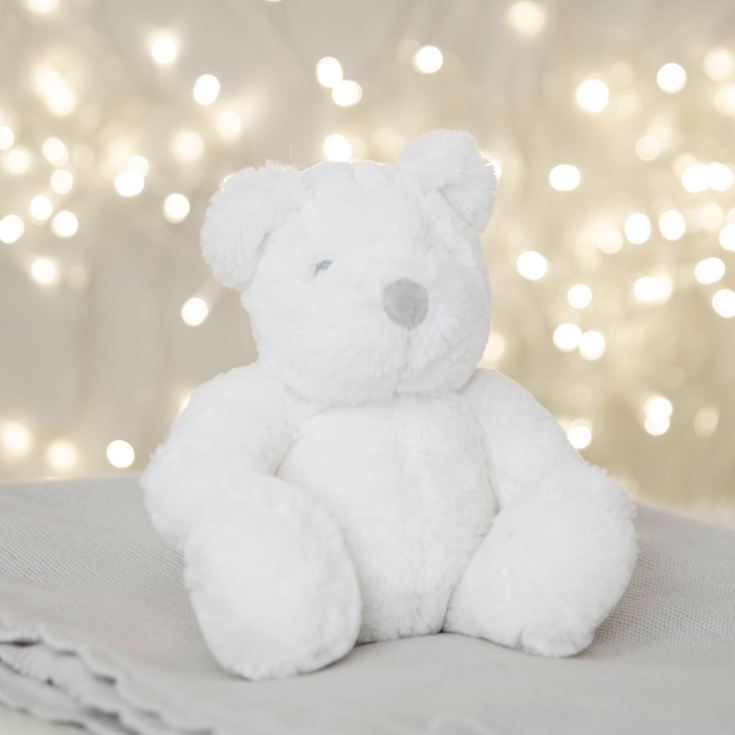 Bambino White Plush Bear Medium 18cm product image