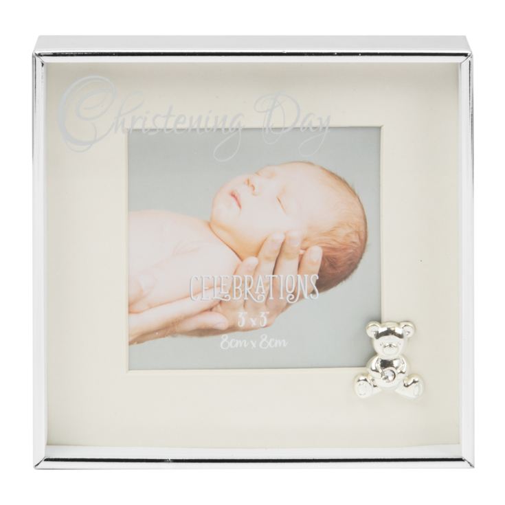 3" x 3" - Silver Plated Box Frame - Christening Day product image
